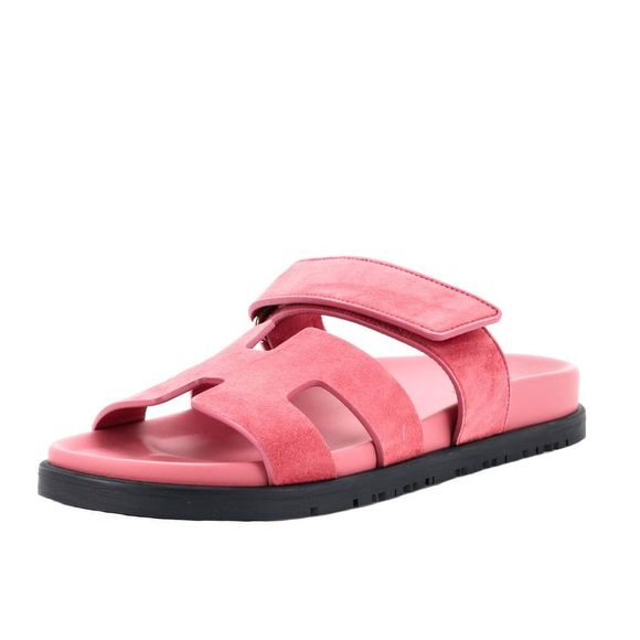Hermes Shoes - Hermes Women's Chypre Sandals Suede Pink